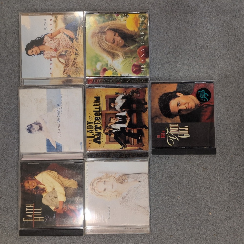 7 Country Music CD Lot Faith Hill Lady Antebellum Vince Gill Deana Carter Trisha - Picture 1 of 2